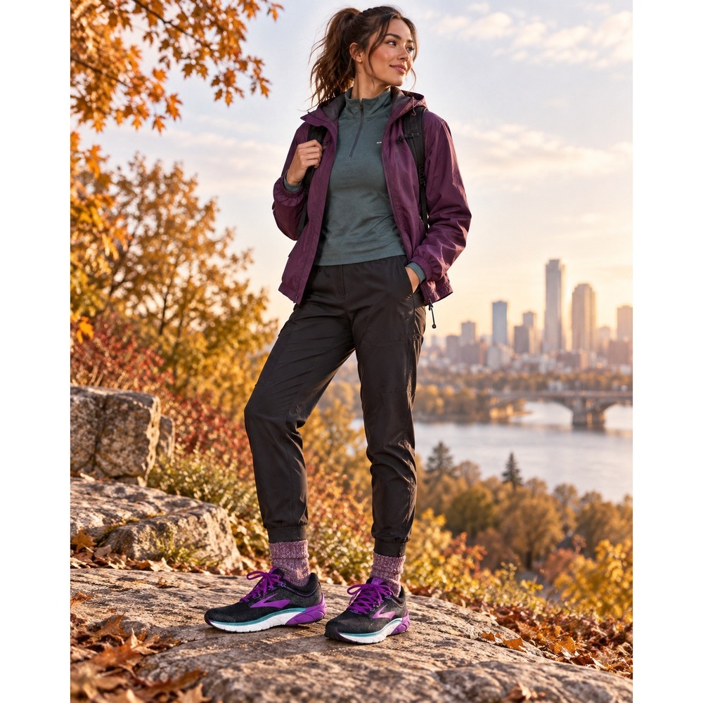 Brooks PureCadence 7 Women 9 Black Purple Running Shoes Trainers Athletic B